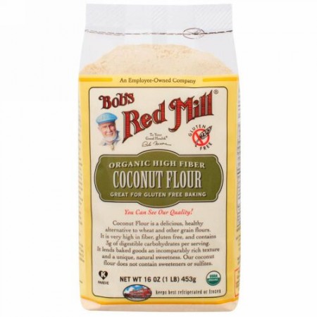 Bob's Red Mill, オーガニック・食物繊維が豊富なココナッツ粉, グルテンフリー, 16 oz (453 g) (Discontinued Item)