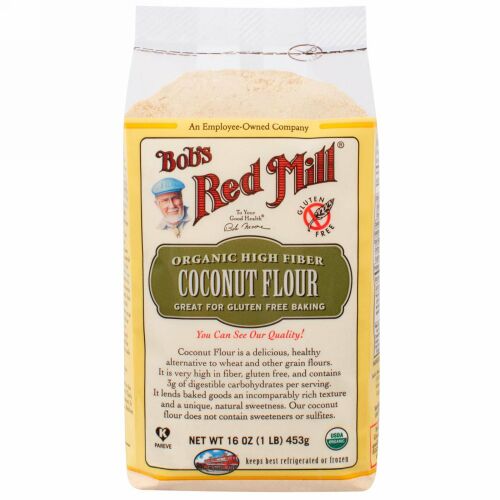 Bob's Red Mill, オーガニック・食物繊維が豊富なココナッツ粉, グルテンフリー, 16 oz (453 g) (Discontinued Item)