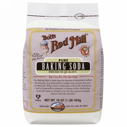 Bob's Red Mill, ボブズレッドミル, ピュアベーキングソーダ, グルテンフリー, 16 oz (453 g) (Discontinued Item)