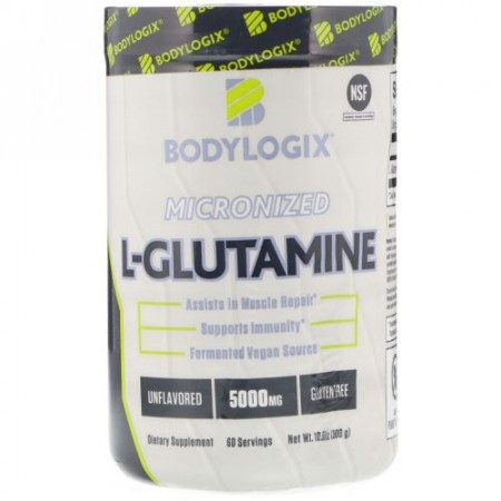 Bodylogix, Micronized L-Glutamine, Unflavored, 10.58 oz (300 g) (Discontinued Item)