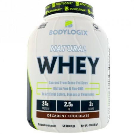 Bodylogix, 天然ホエイ、甘党チョコレート、4 lbs (1.8 kg) (Discontinued Item)