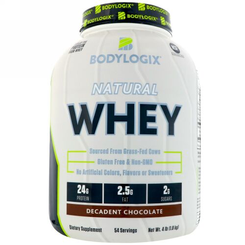 Bodylogix, 天然ホエイ、甘党チョコレート、4 lbs (1.8 kg) (Discontinued Item)