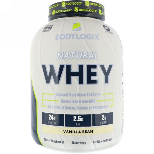 Bodylogix, 天然ホエイ、バニラビーンズ、4 lbs (1.8 kg) (Discontinued Item)