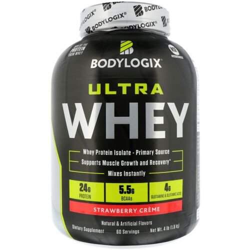 Bodylogix, ウルトラホエイ、ストロベリークリーム、4 lb (1.8 kg) (Discontinued Item)