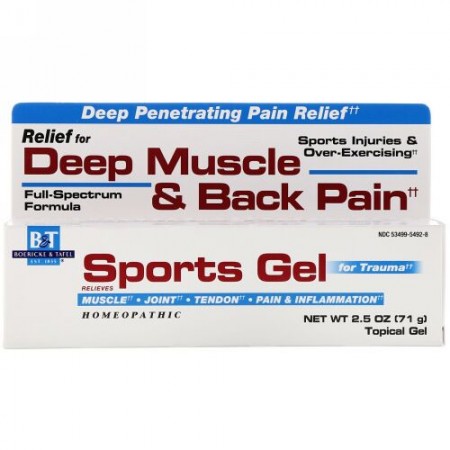 Boericke & Tafel, Sports Gel, for Trauma, Topical Gel, 2.5 oz (71 g)