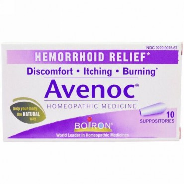 Boiron, アヴェノック、痔核緩和、坐薬10錠