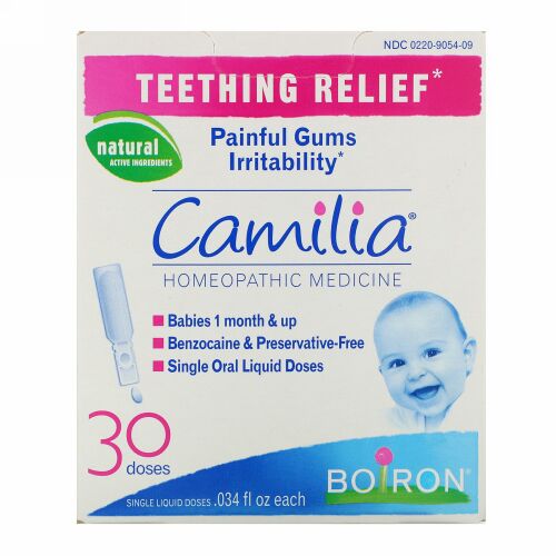 Boiron, カミリア（Camilia）, 乳歯が生える際の痛みの軽減, 液体30回分, 各0.034液量オンス