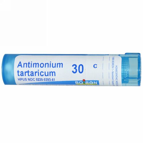 Boiron, Single Remedies, アンチモニウム Tartaricum, 30C, 約 80 粒