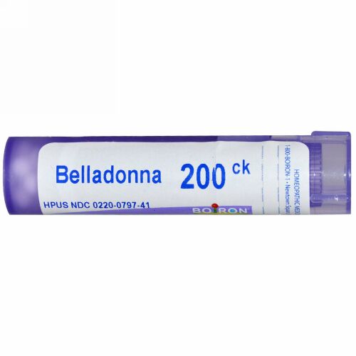 Boiron, Single Remedies, Belladonna（ベラドンナ）、200CK、約80ペレット