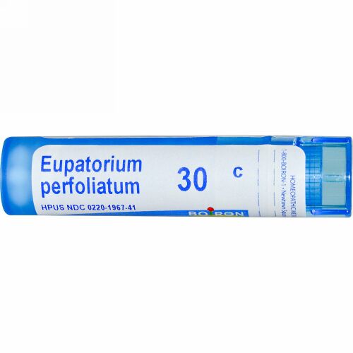 Boiron, Single Remedies, Eupatorium Perfoliatum（ヨーパトリアム パフォーリアタム）、30C、約80ペレット (Discontinued Item)