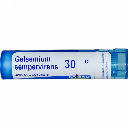 Boiron, Single Remedies, Gelsemium Sempervirens（ゲルセミアム センパバイレンス）、30C、約80ペレット