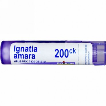 Boiron, Single Remedies, Ignatia Amara（イグナシア アマラ）、200CK、約80ペレット
