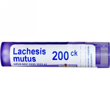 Boiron, Single Remedies, Lachesis Mutus（ラケシス ミュータス）、200CK、約80ペレット (Discontinued Item)