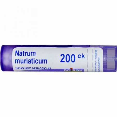 Boiron, Single Remedies, Natrum Muriaticum（ナトラム ムリアティカム）、200CK、約80ペレット (Discontinued Item)