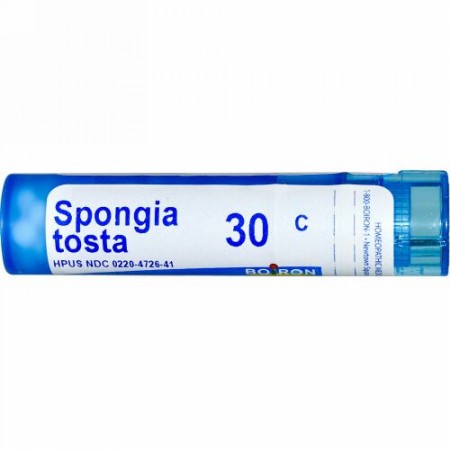 Boiron, Single Remedies, Spongia Tosta（スポンギア トスタ）、30C、約80ペレット (Discontinued Item)