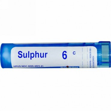 Boiron, Single Remedies, Sulphur（サルファ）、6C、約80ペレット (Discontinued Item)