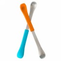 Boon, スワップ、2-in-1 離乳食スプーン、生後4カ月以上、ブルー＆オレンジ、2本 (Discontinued Item)