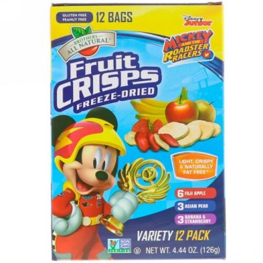Brothers-All-Natural, Disney Junior, Fruit Crisps, Variety Pack, 12 Pack, 4.44 oz (126 g)