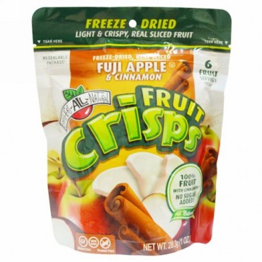 Brothers-All-Natural,  Fruit Crisps, Fuji Apple and Cinnamon, 1 oz (28.3 g) (Discontinued Item)
