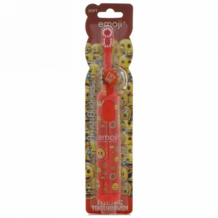Brush Buddies, Emoji, Electric Toothbrush, Soft, 1 Toothbrush (Discontinued Item)