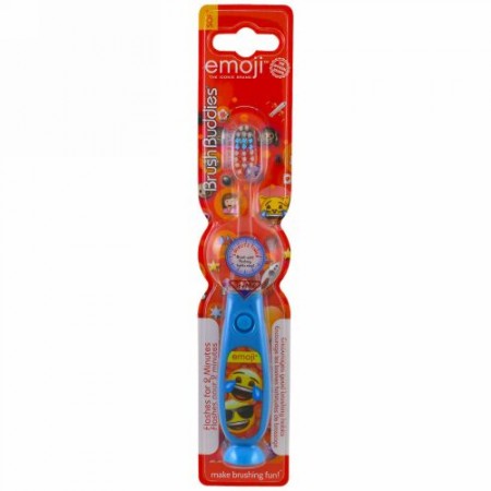 Brush Buddies, 絵文字歯ブラシ、タイマー付、ソフト、歯ブラシ1本 (Discontinued Item)