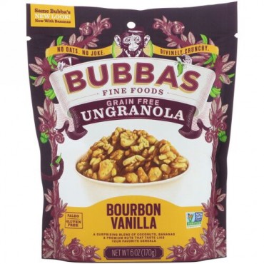 Bubba's Fine Foods, アングラノーラ、バーボンバニラ、6オンス (170 g) (Discontinued Item)