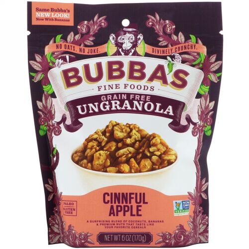 Bubba's Fine Foods, ウングラノーラ、シンフル・アップル、 6 oz (170 g) (Discontinued Item)