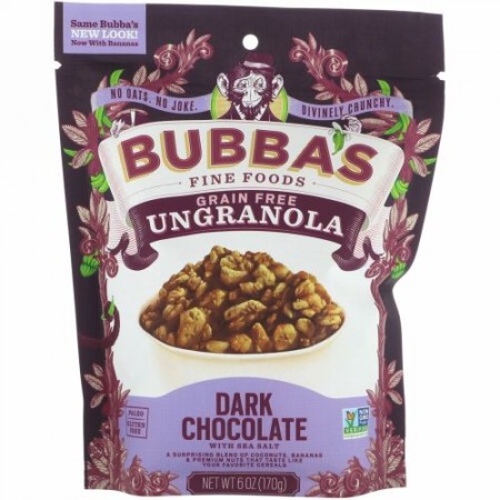 Bubba's Fine Foods, ウングラノーラ、ウーバーチョコレート、6 oz (170 g) (Discontinued Item)