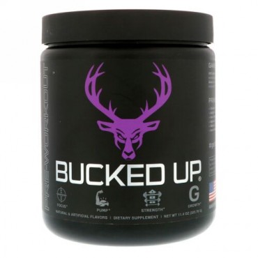Bucked Up, プレワークアウト、グレープゲインズ、11.4 oz (323.70 g) (Discontinued Item)