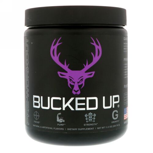 Bucked Up, プレワークアウト、グレープゲインズ、11.4 oz (323.70 g) (Discontinued Item)