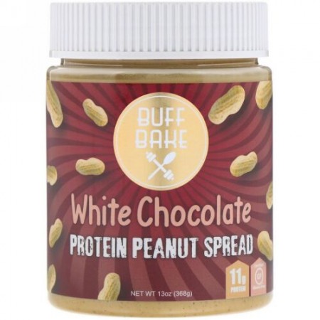 Buff Bake, プロテイン・ピーナッツスプレッド、ホワイトチョコレート、13 oz (368 g) (Discontinued Item)