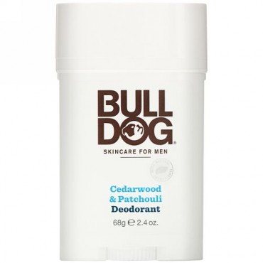 Bulldog Skincare For Men, シダーウッド・パチョリデオドラント、2.4 oz (68 g)