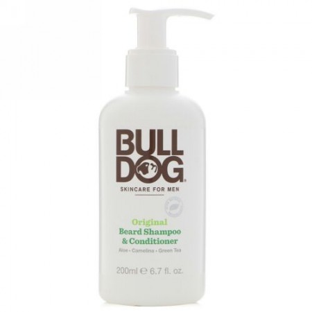 Bulldog Skincare For Men, オリジナル・ヒゲ用シャンプー＆コンディショナー、6.7 fl oz (200 ml)