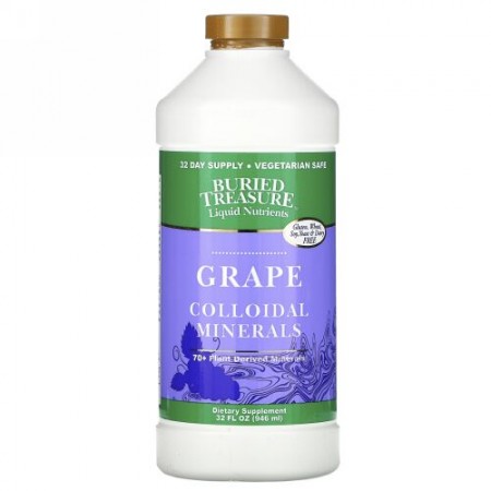 Buried Treasure, 70+ 植物性ミネラル、コンコード・グレープ、 32 液量オンス (946 ml)