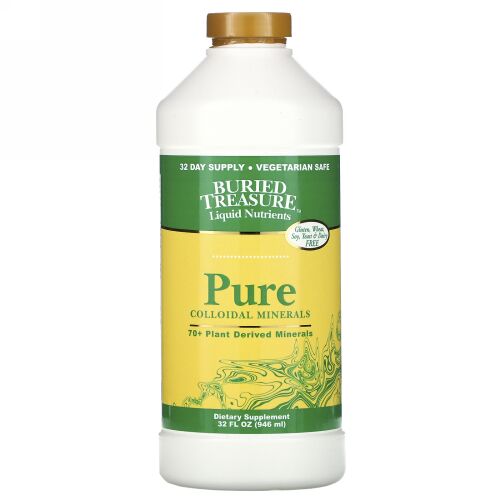 Buried Treasure, 70+ 植物性ミネラル, ピュア・コロイド・ミネラル, 32 fl oz (946 ml)