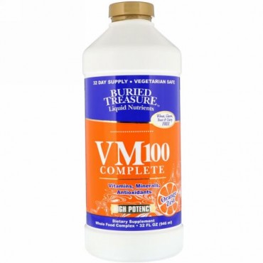 Buried Treasure, 液体栄養素、VM100コンプリート、オレンジゼスト、946ml（32fl oz）
