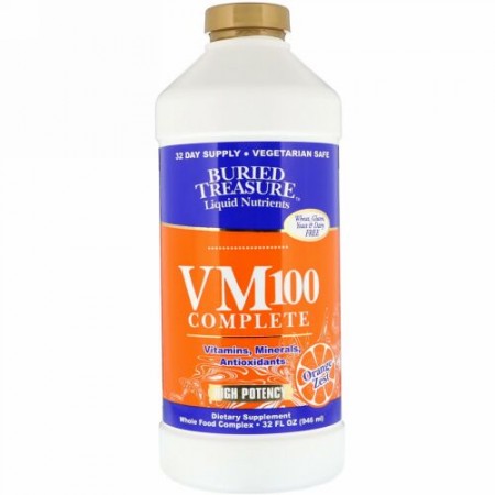 Buried Treasure, 液体栄養素、VM100コンプリート、オレンジゼスト、946ml（32fl oz）