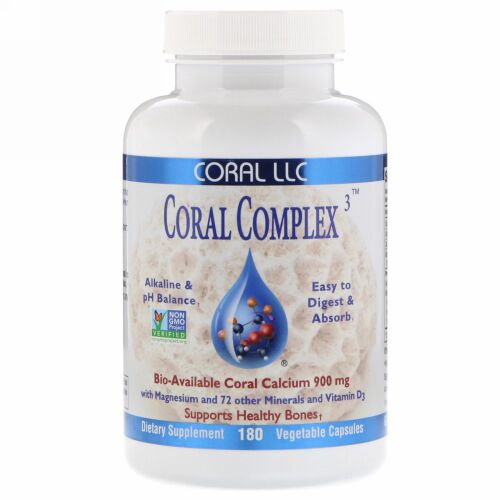 CORAL LLC, Coral Complex 3, 180 Vegetable Capsules (Discontinued Item)
