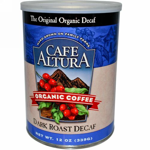 Cafe Altura, オーガニックコーヒー, ダークロースト・デカフェ, 12 オンス (339 g)