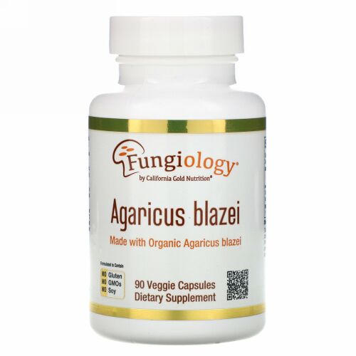 California Gold Nutrition, アガリクスブラゼイ、フルスペクトラム、オーガニック認定、植物性カプセル90粒