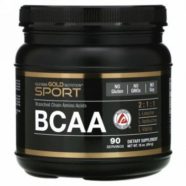California Gold Nutrition, BCAAパウダー、AjiPure®（アジピュア）、分岐鎖アミノ酸、454 g（16 oz）