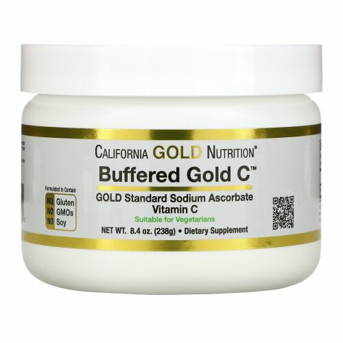 California Gold Nutrition, 緩衝Gold C（ゴールドC）、非酸性ビタミンC粉末、アスコルビン酸ナトリウム、238g（8.40オンス）