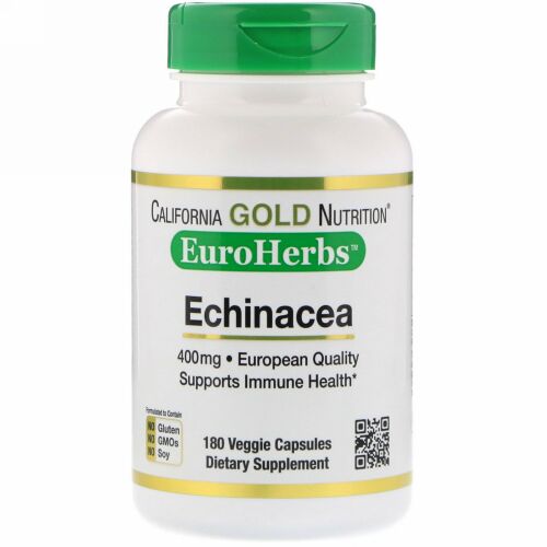 California Gold Nutrition, ムラサキバレンギク、全草粉、400 mg、植物性カプセル180 (Discontinued Item)