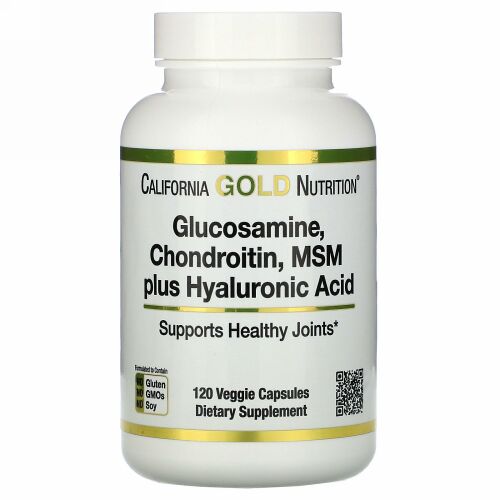 California Gold Nutrition, グルコサミン、コンドロイチン、MSM＋ヒアルロン酸、ベジカプセル120粒