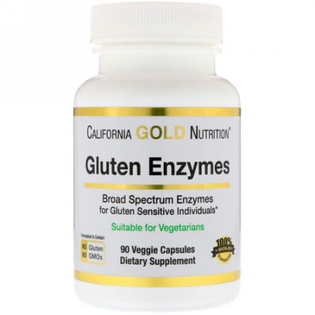 California Gold Nutrition, グルテン酵素 90植物性カプセル (Discontinued Item)