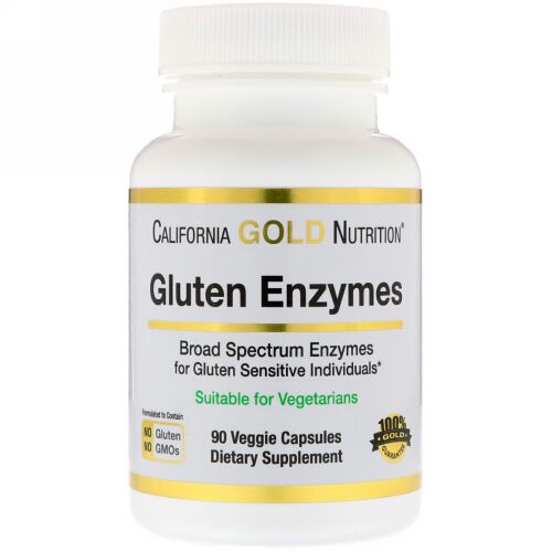 California Gold Nutrition, グルテン酵素 90植物性カプセル (Discontinued Item)