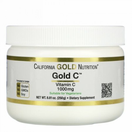 California Gold Nutrition, Gold C（ゴールドC）パウダー、250g（8.81オンス）