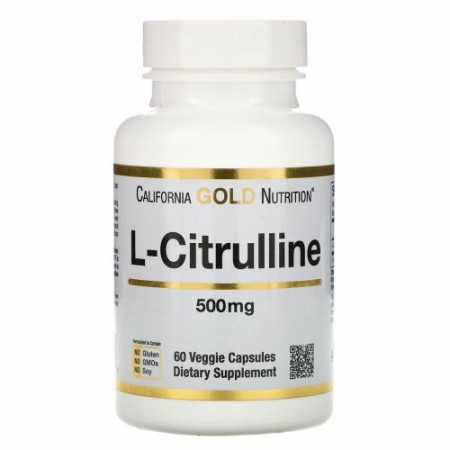 California Gold Nutrition, L-シトルリン、500mg、ベジカプセル60粒