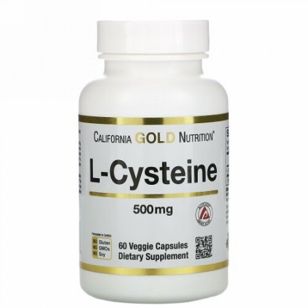 California Gold Nutrition, L-システイン、AjiPure（アジピュア）、500mg、ベジカプセル60粒