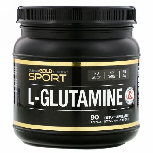California Gold Nutrition, L-グルタミンパウダー、AjiPure（アジピュア）、グルテンフリー、454g（16オンス）